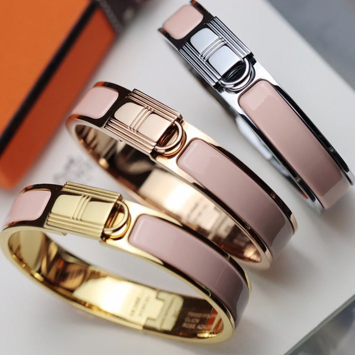 HELENE LOCK PINK GOLD BRACELET PINK