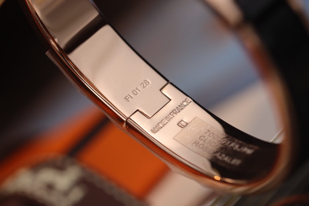 HELENE LOCK BLACK BRACELET ROSE GOLD