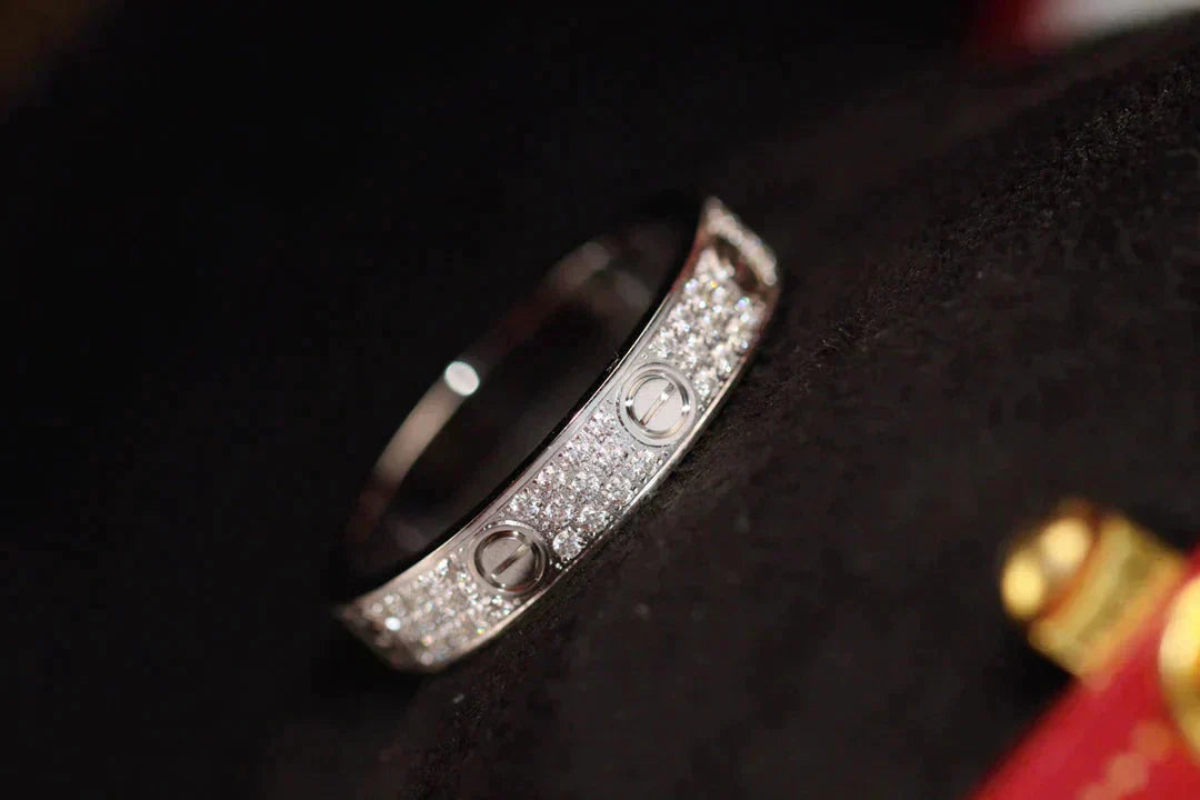 LOVE RING 3.6MM DIAMOND PAVED