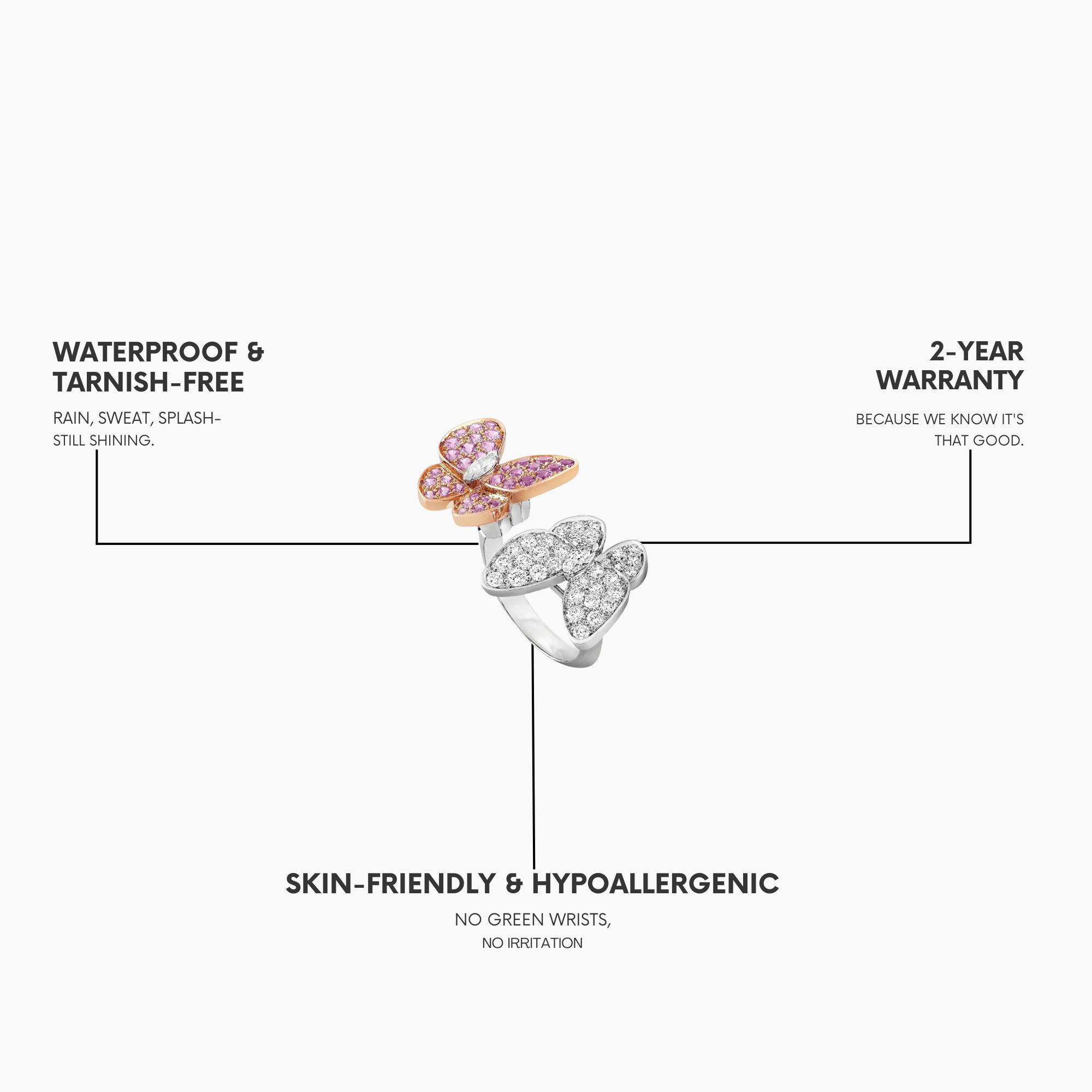 TWIN BUTTERFLY DIAMOND RING