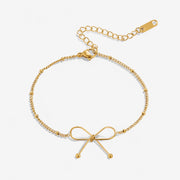 Anika Gold Bow Bracelet