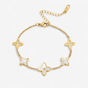 White Blossom Petal Bracelet