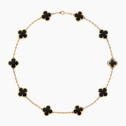 CLOVERS THE 10-MOTIFS ONYX NECKLACE