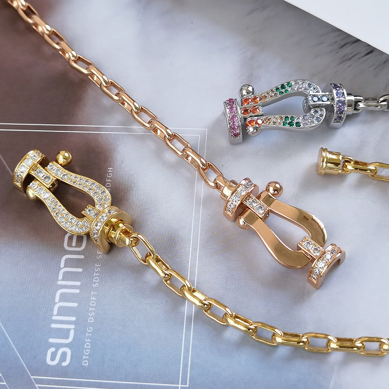 FORCE LARGE HORSESHOE CLASP  METAL BRACELET VARIANTS 2