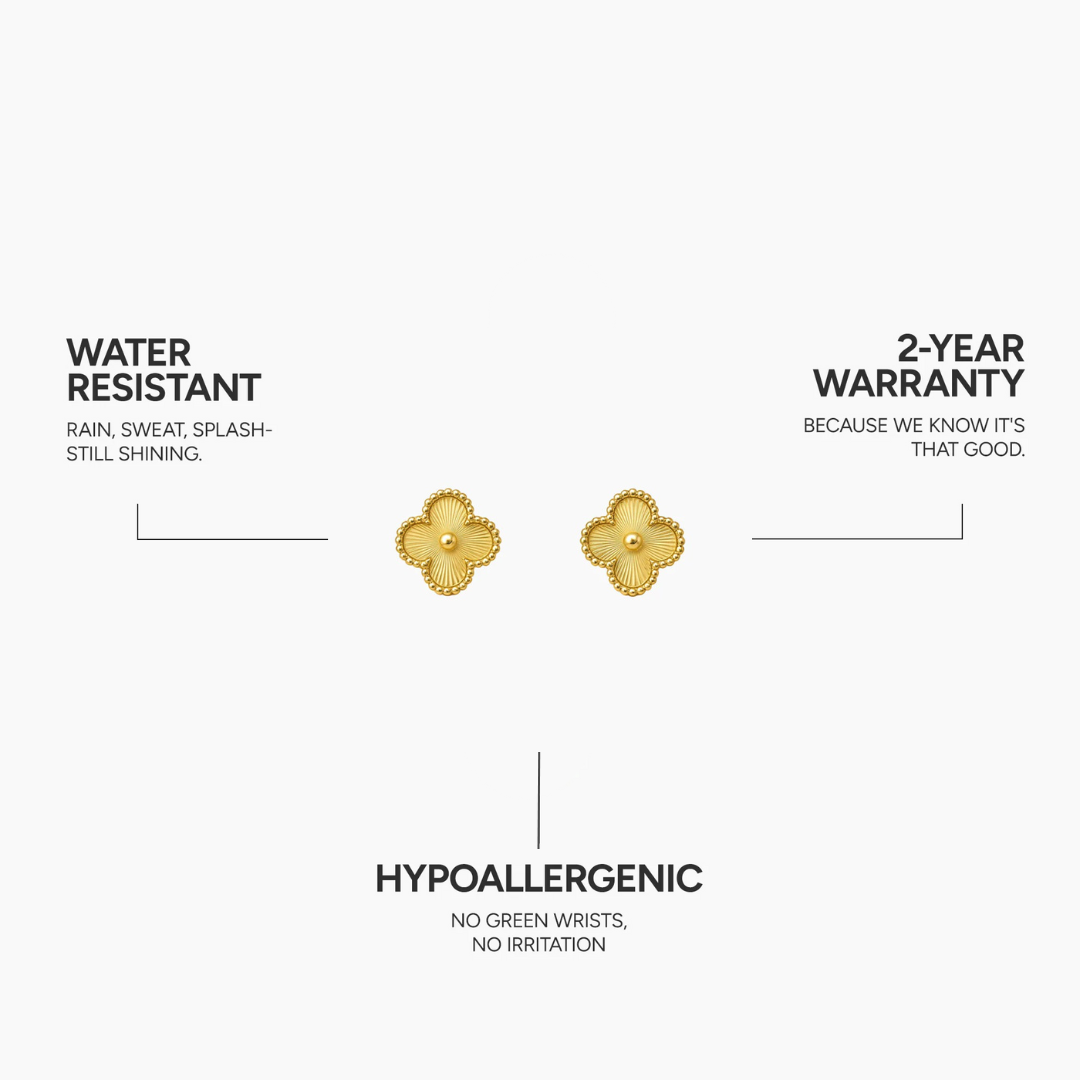 CLOVER | GOLD EARRINGS