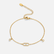 Eliza Gold Crystal Anklet