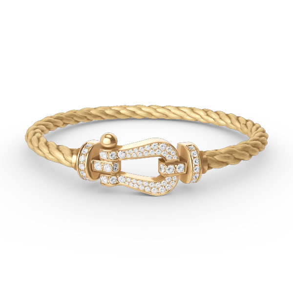 FORCE LARGE HORSESHOE FULL DIAMOND BRACELET GOLD VARIANTS