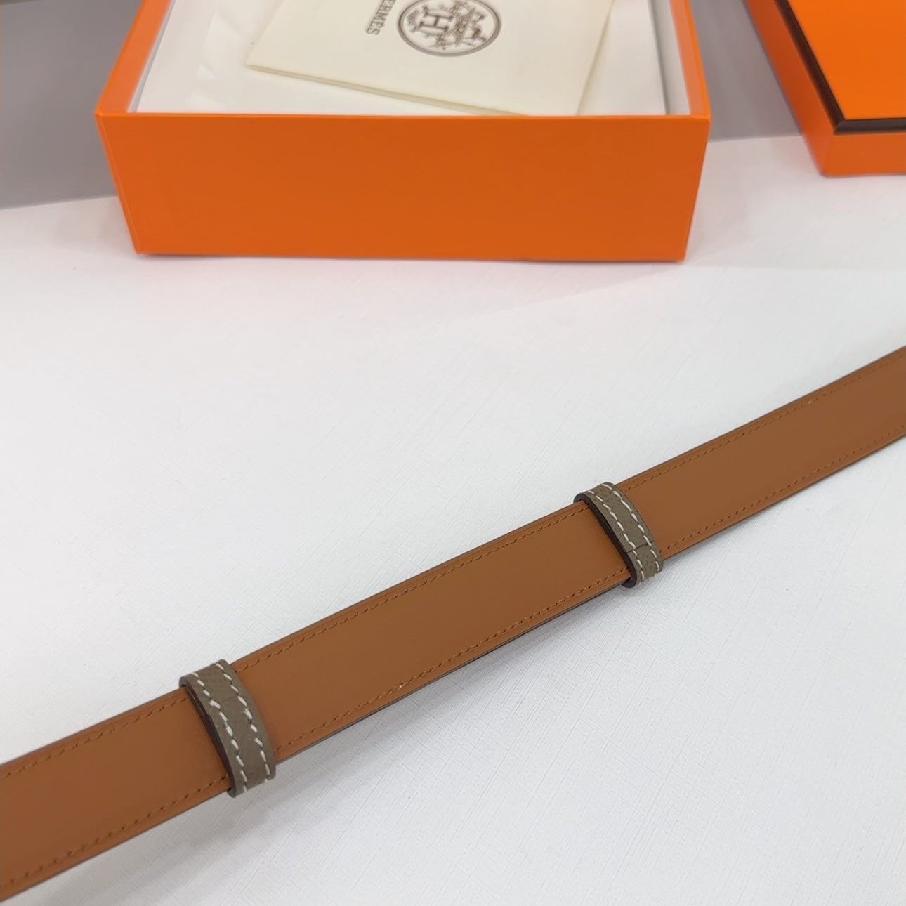 MAISON CDC LEATHER BELT — ETAIN EPSOM (SILVER HARDWARE, 30MM)