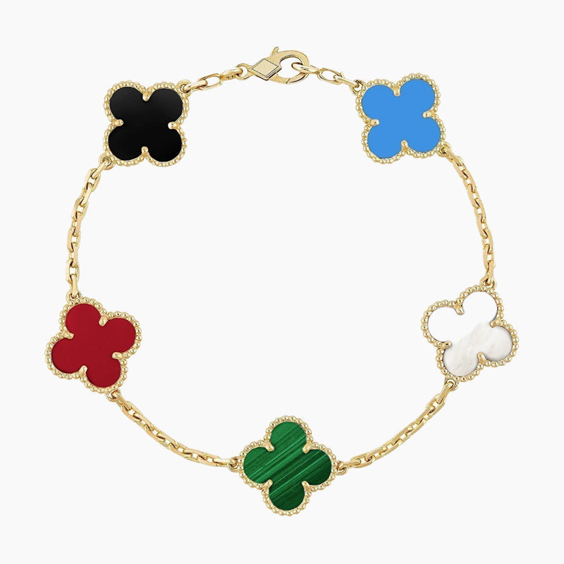 CLOVER 5 MOTIFS MULTICOLOR  BRACELET