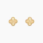CLOVER MINI 9.5MM LASER EARRINGS
