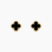 CLOVER MINI 9.5MM BLACK MOP EARRINGS