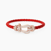 FORCE LARGE HORSESHOE FULL DIAMOND BRACELET ROSE GOLD