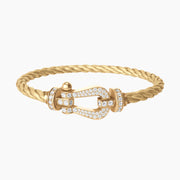 FORCE LARGE HORSESHOE FULL DIAMOND BRACELET GOLD