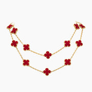 CLOVER 20 MOTIFS CARNELIAN NECKLACE