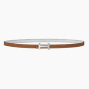 HELENE FOCUS BUCKLE BELT — BRONZE & WHITE