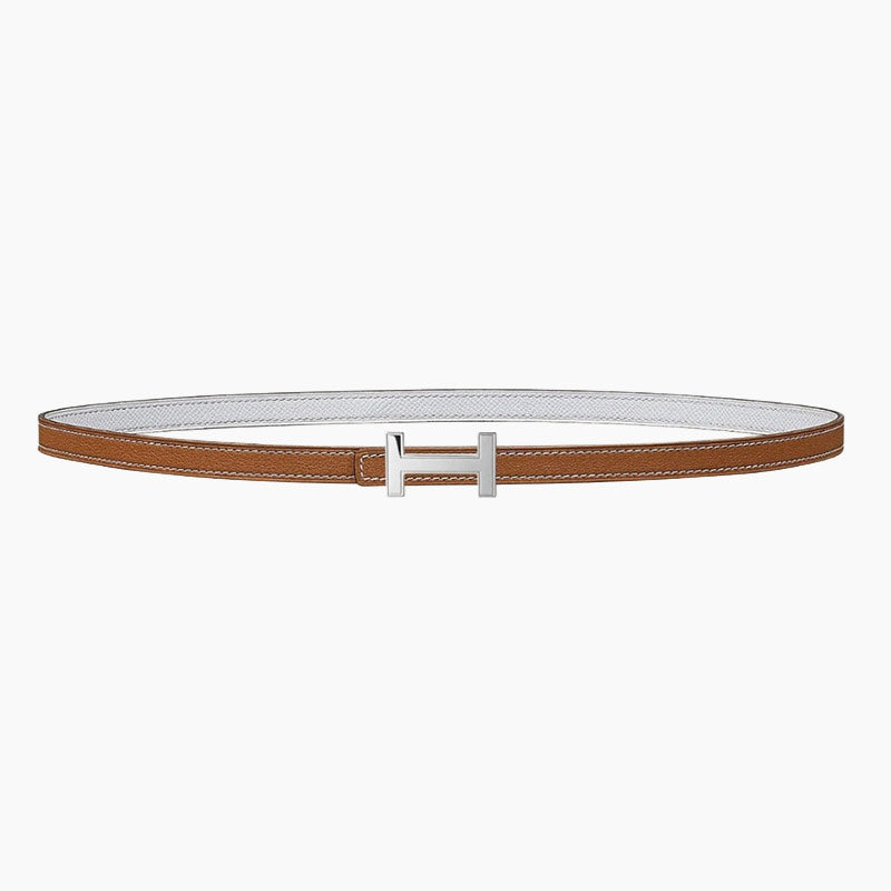 HELENE FOCUS BUCKLE BELT — BRONZE & WHITE