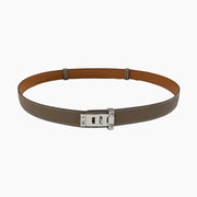 MAISON CDC LEATHER BELT — ETAIN EPSOM (SILVER HARDWARE, 30MM)